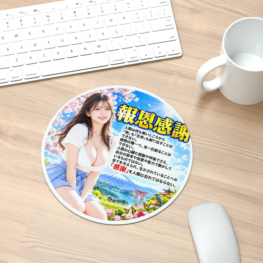 報恩感謝　マウスパッド丸型（HKMMM-014）