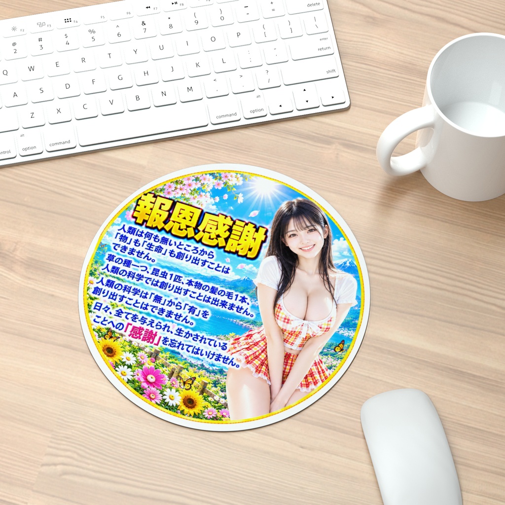 報恩感謝　マウスパッド丸型（HKMMM-017）