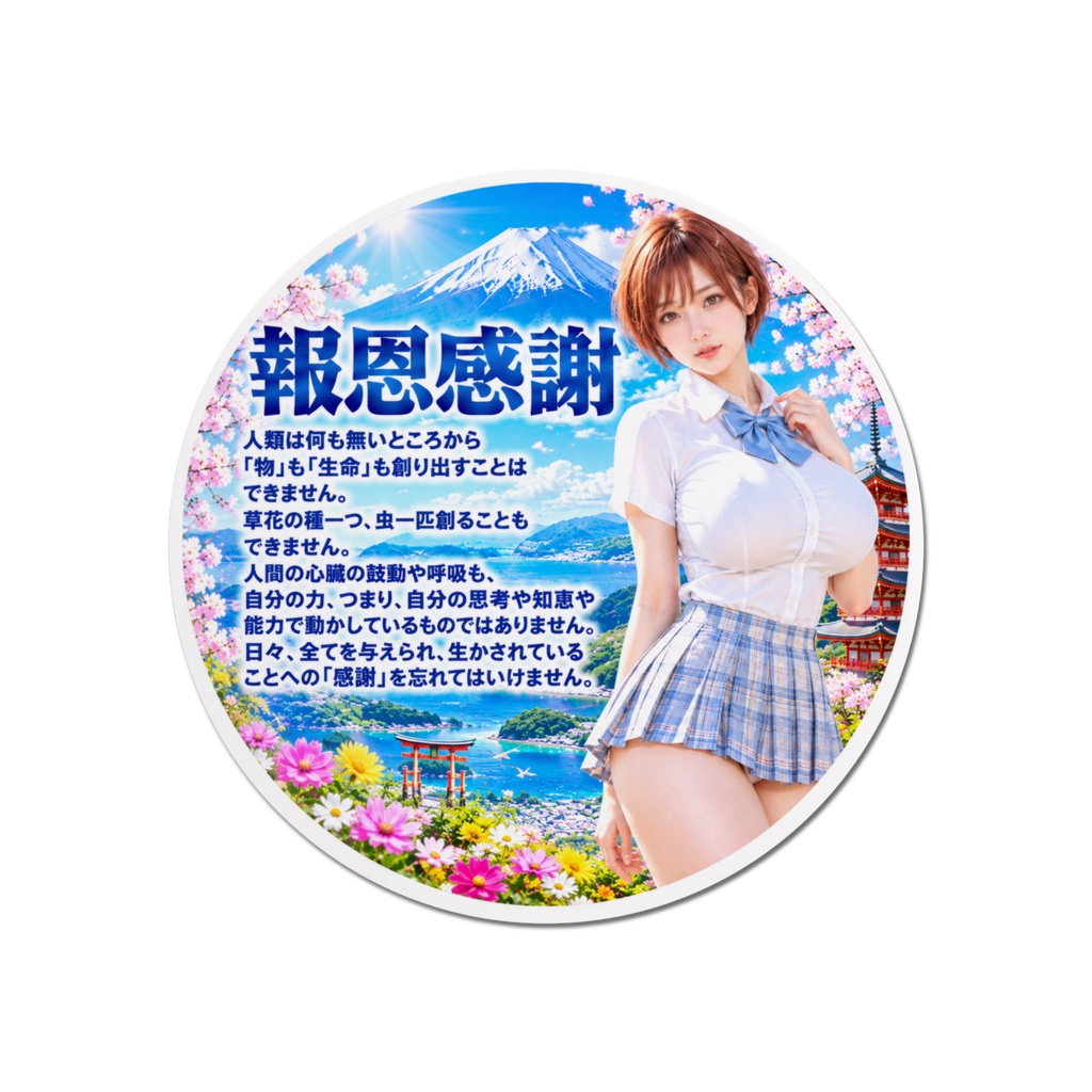 報恩感謝 マウスパッド丸型(HKMMM-019)