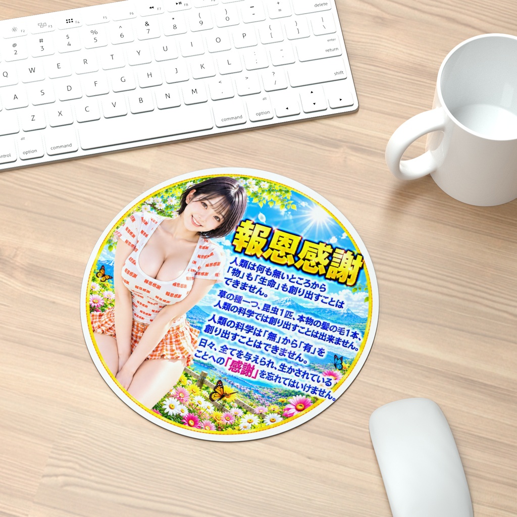 報恩感謝　マウスパッド丸型（HKMMM-020）