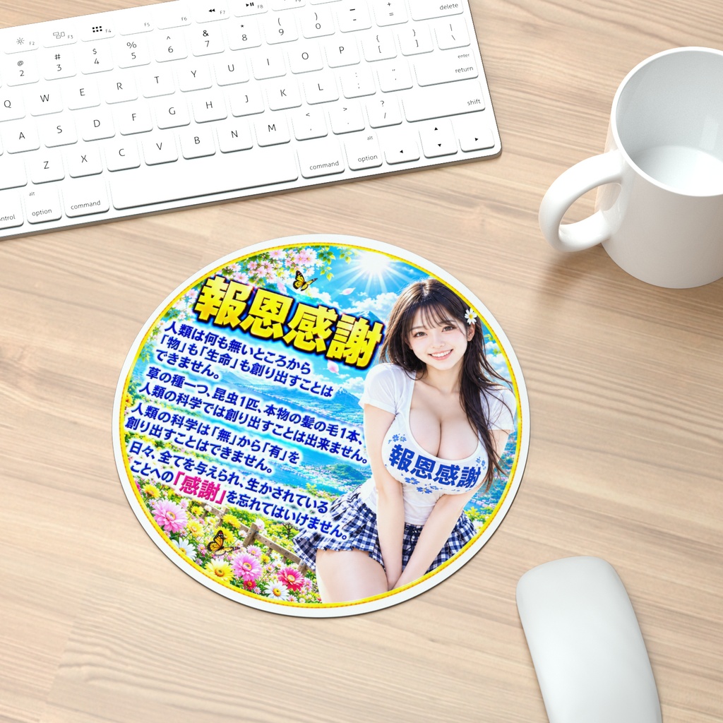 報恩感謝　マウスパッド丸型（HKMMM-021）
