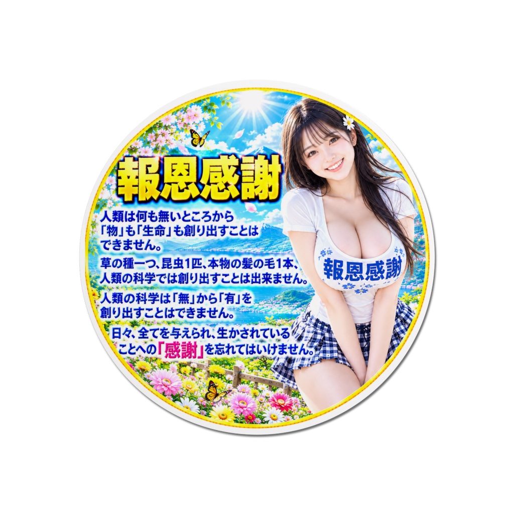 報恩感謝 マウスパッド丸型(HKMMM-021)
