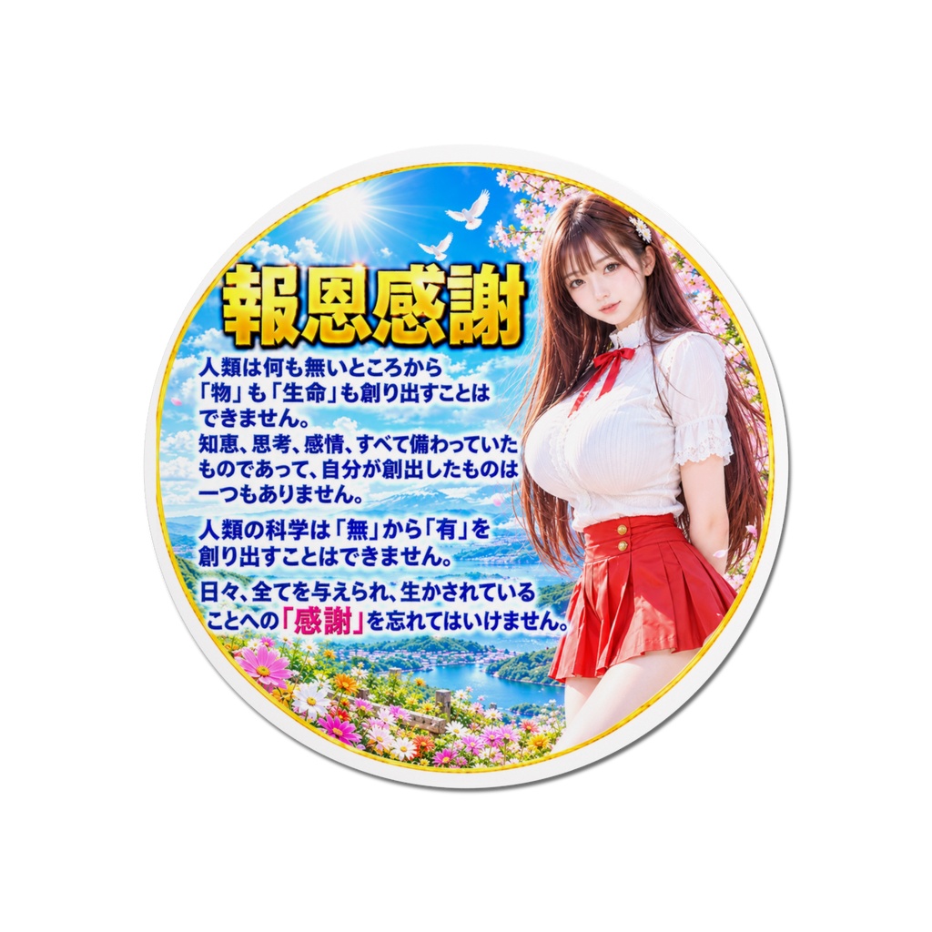 報恩感謝 マウスパッド丸型(HKMMM-023)