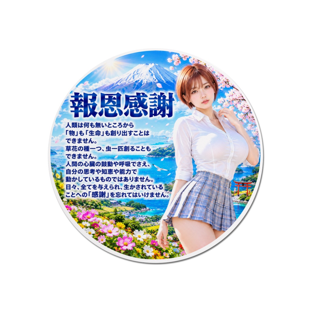 報恩感謝 マウスパッド丸型(HKMMM-025)