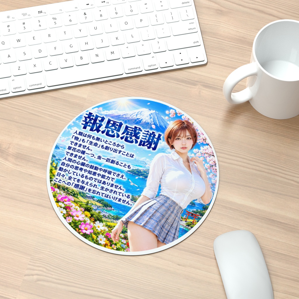 報恩感謝　マウスパッド丸型（HKMMM-025）