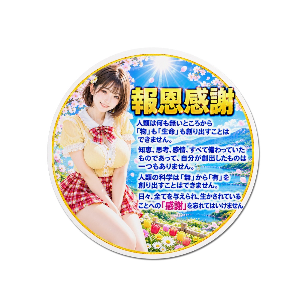 報恩感謝 マウスパッド丸型(HKMMM-026)
