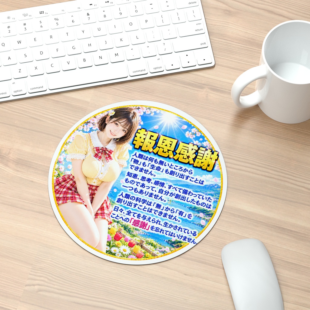報恩感謝　マウスパッド丸型（HKMMM-026）