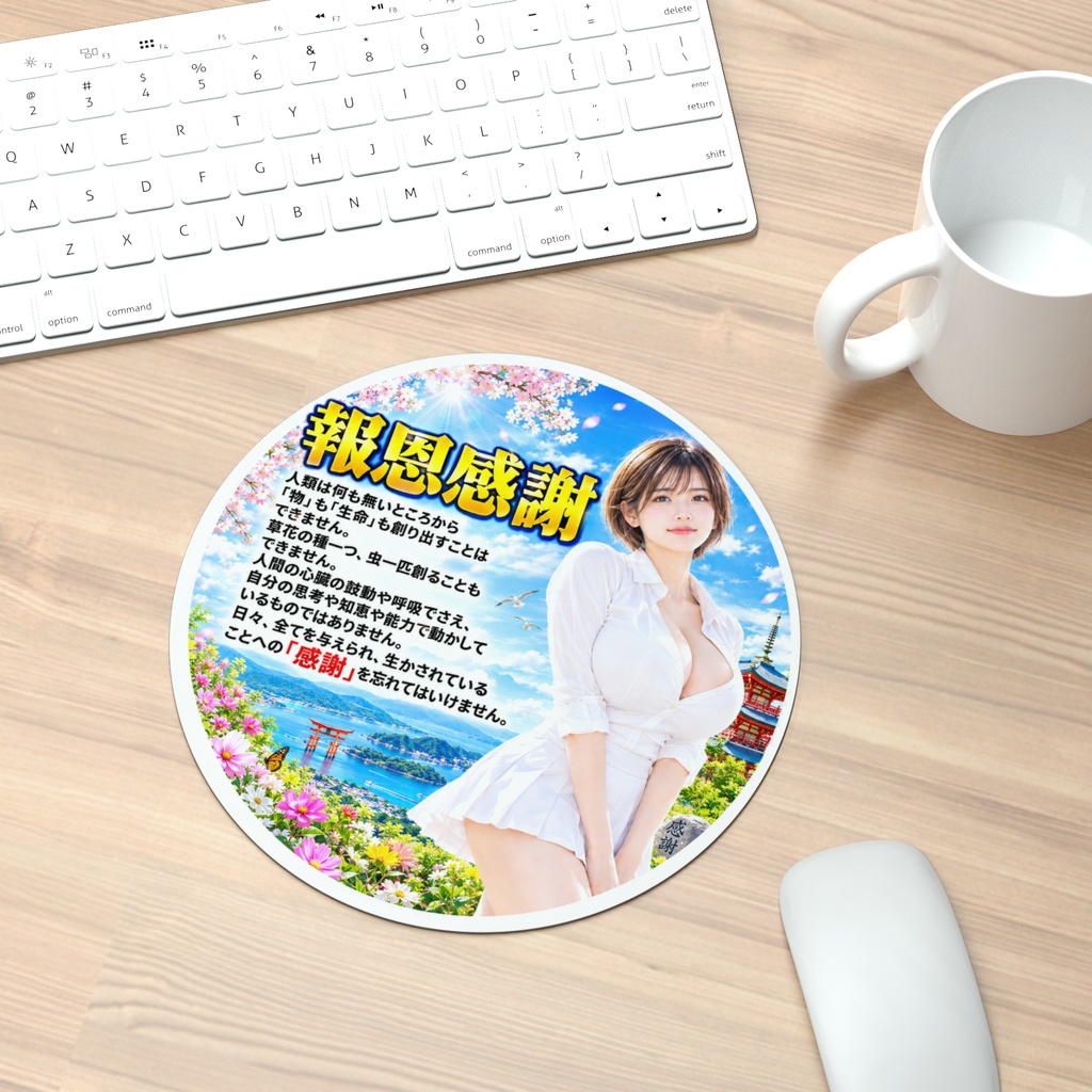 報恩感謝　マウスパッド丸型（HKMMM-027）
