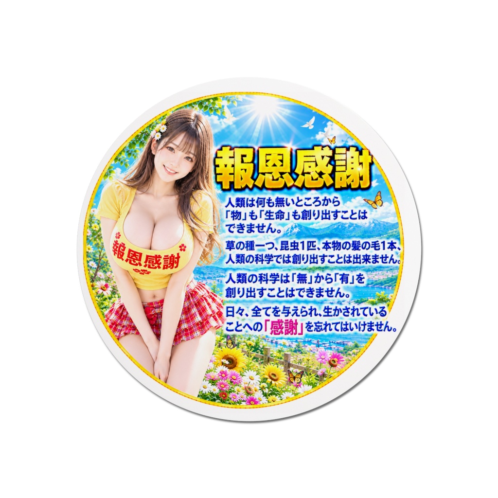 報恩感謝 マウスパッド丸型(HKMMM-028)