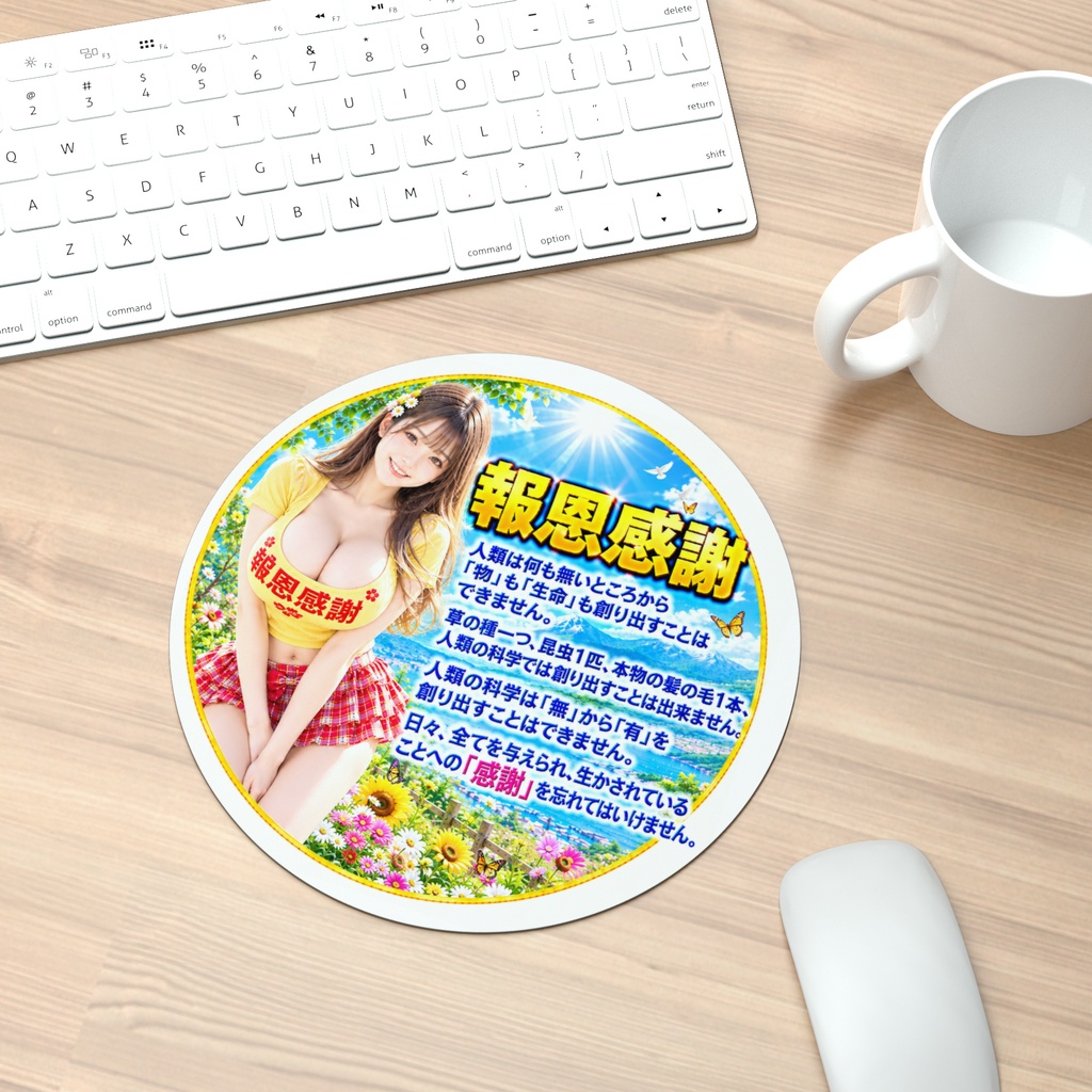 報恩感謝　マウスパッド丸型（HKMMM-028）