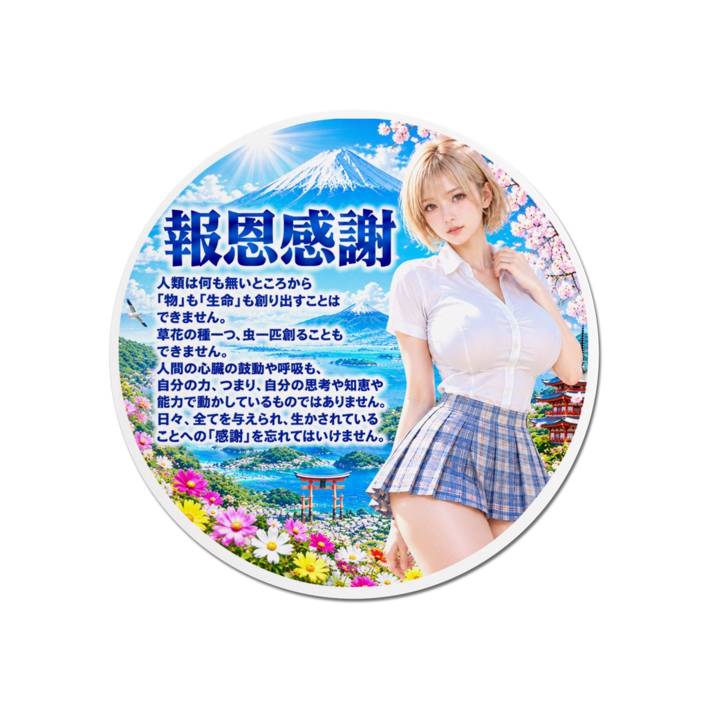 報恩感謝 マウスパッド丸型(HKMMM-029)