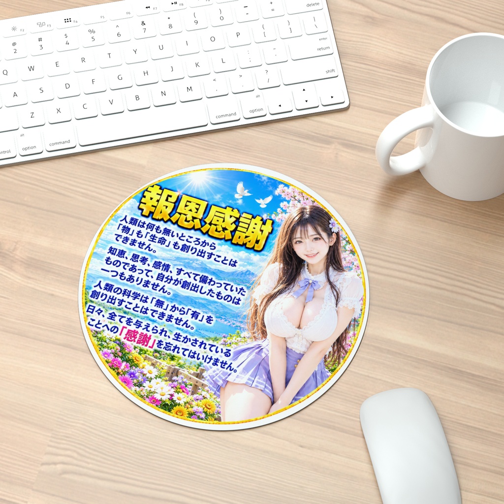報恩感謝　マウスパッド丸型（HKMMM-033）