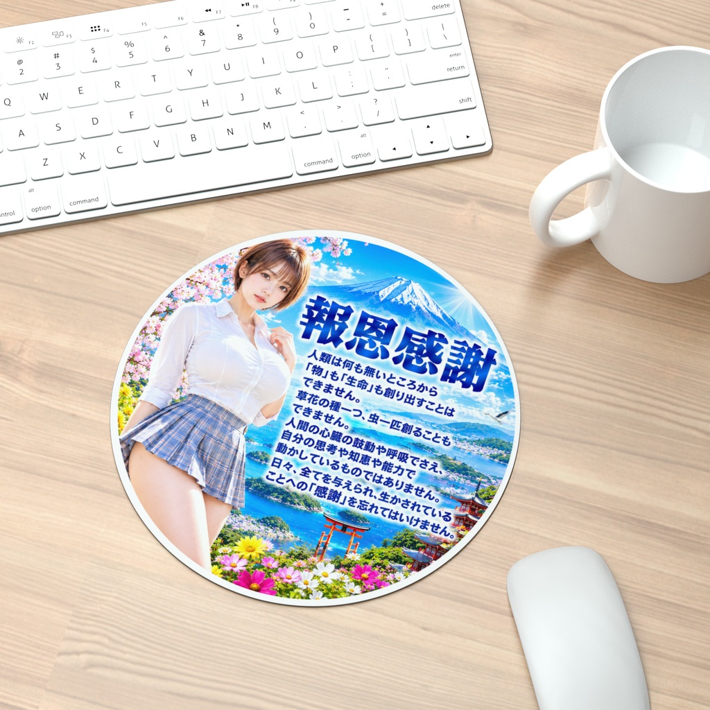 報恩感謝　マウスパッド丸型（HKMMM-034）