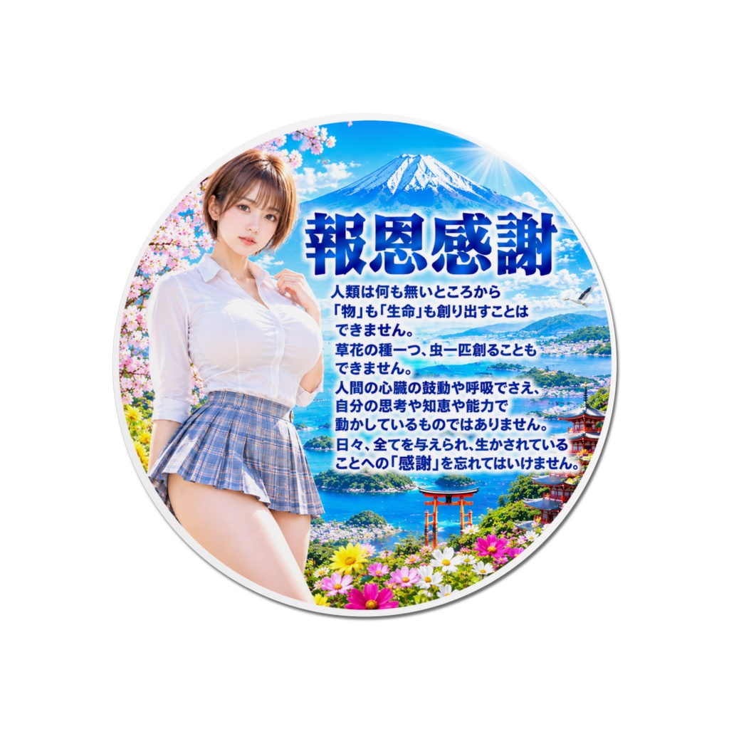 報恩感謝 マウスパッド丸型(HKMMM-034)