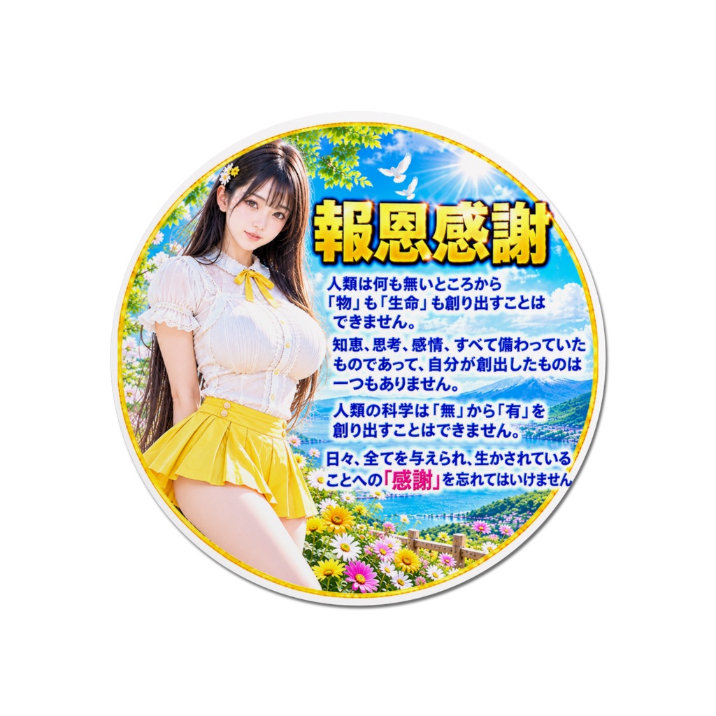報恩感謝 マウスパッド丸型(HKMMM-036)