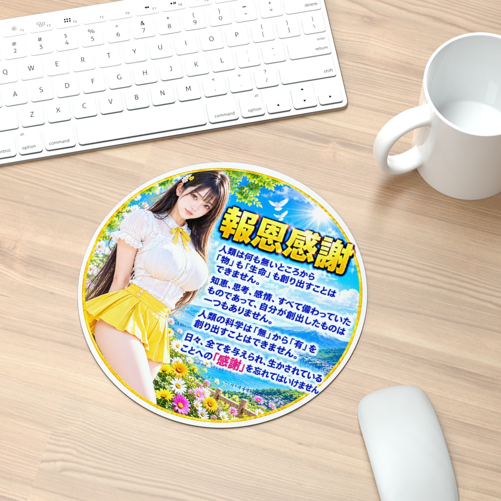 報恩感謝　マウスパッド丸型（HKMMM-036）