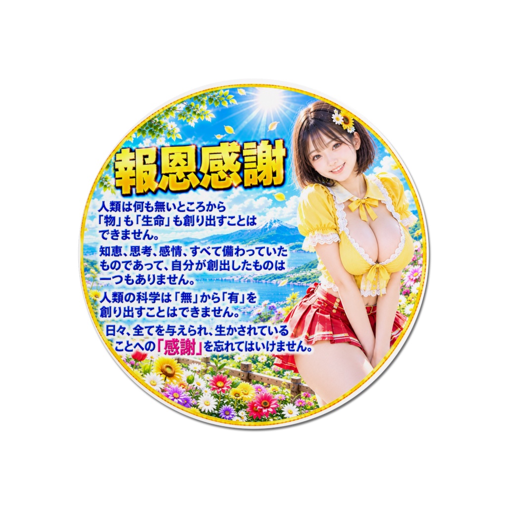 報恩感謝 マウスパッド丸型(HKMMM-037)