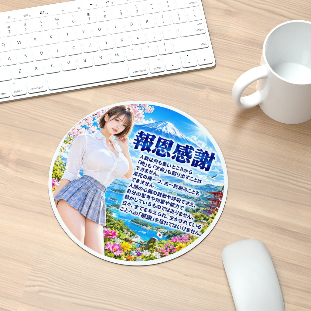 報恩感謝　マウスパッド丸型（HKMMM-038）
