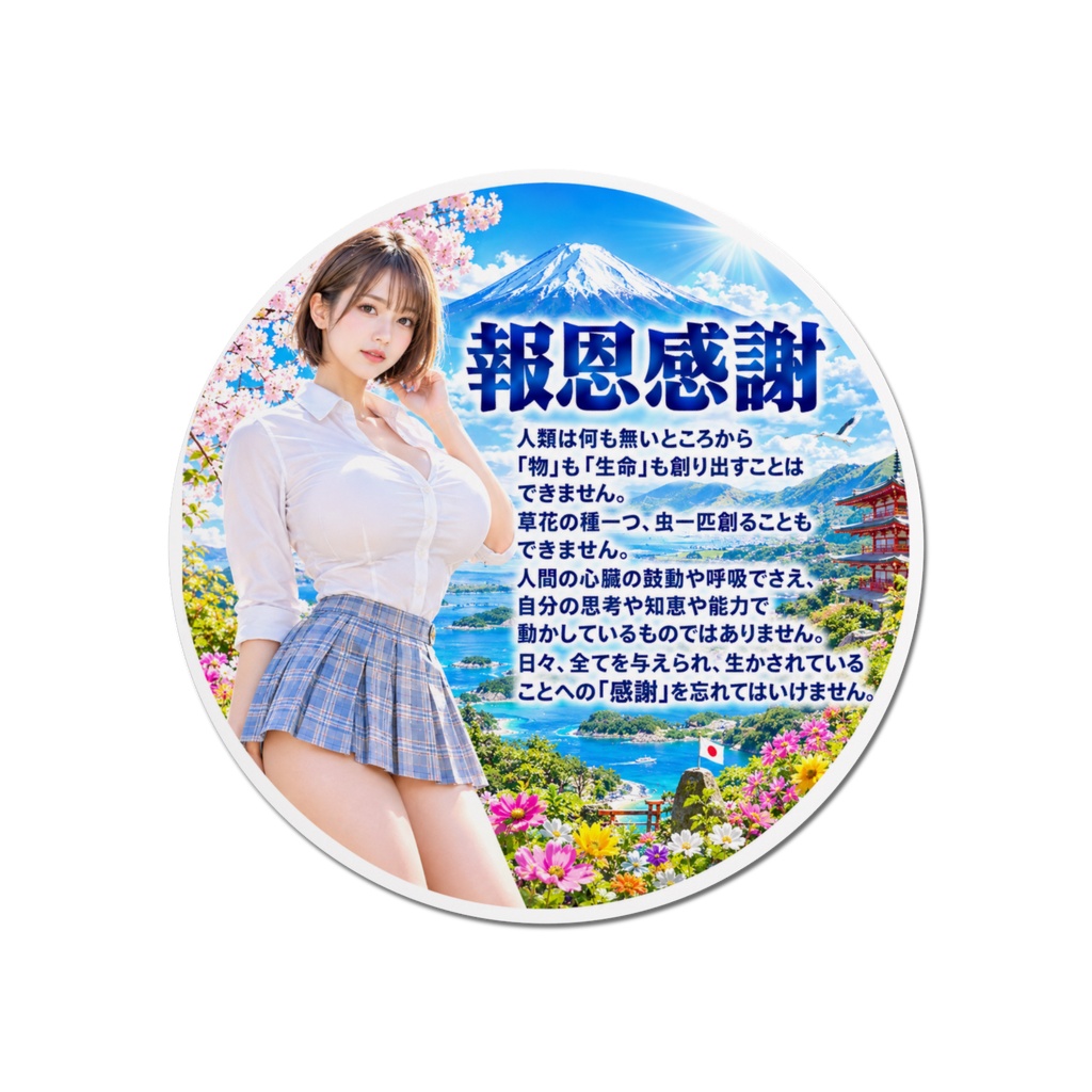報恩感謝 マウスパッド丸型(HKMMM-038)