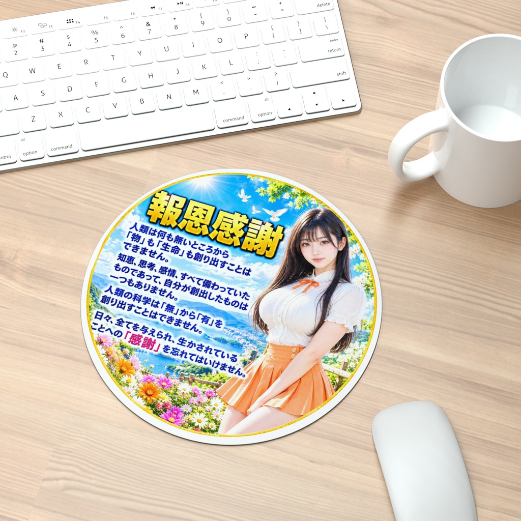 報恩感謝 マウスパッド丸型(HKMMM-039)