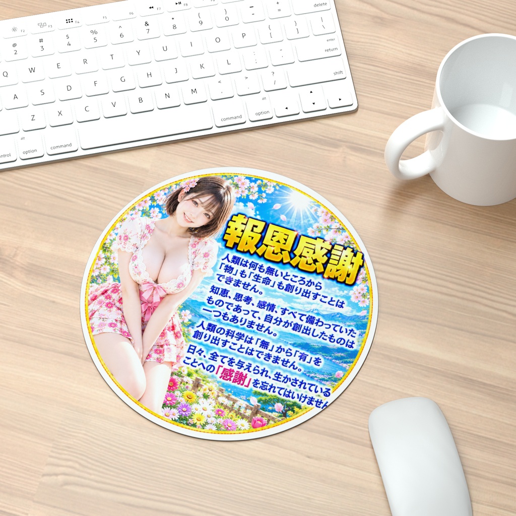 報恩感謝　マウスパッド丸型（HKMMM-040）