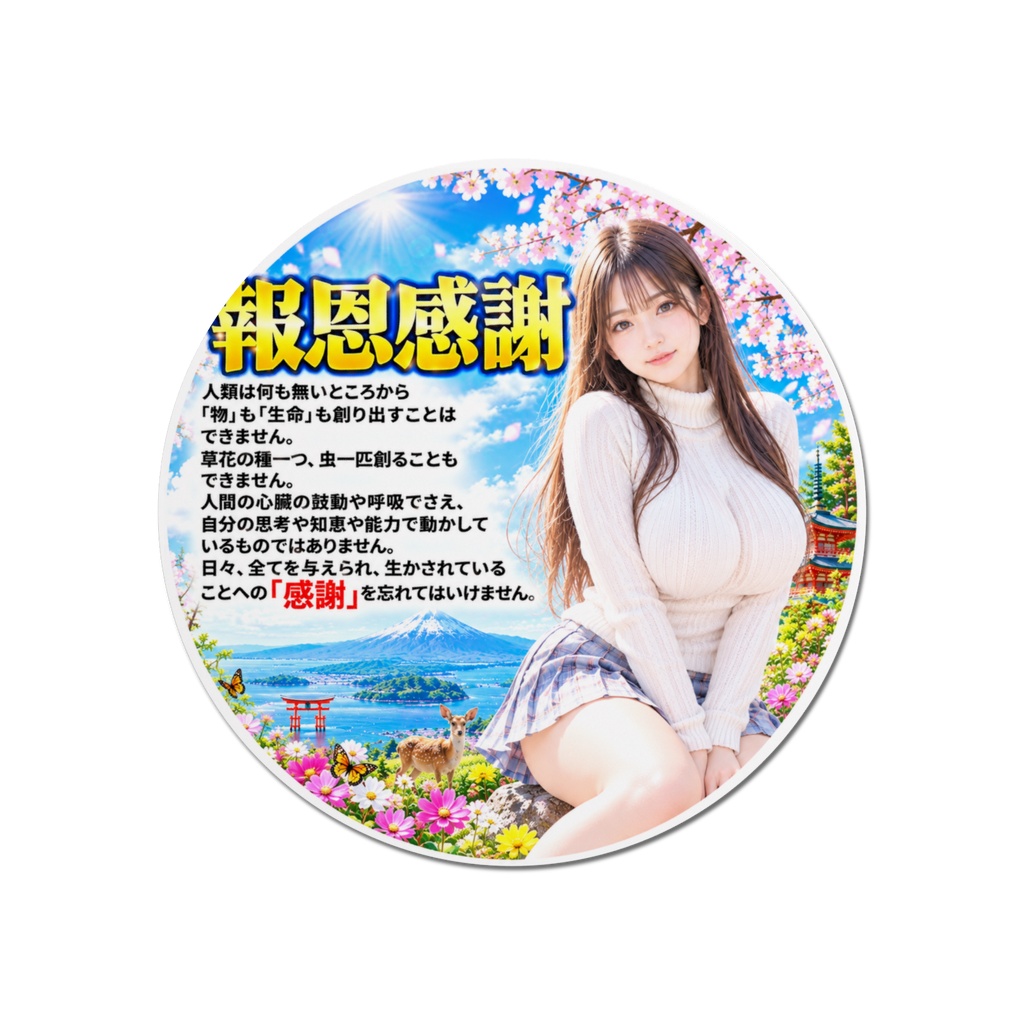 報恩感謝 マウスパッド丸型(HKMMM-041)
