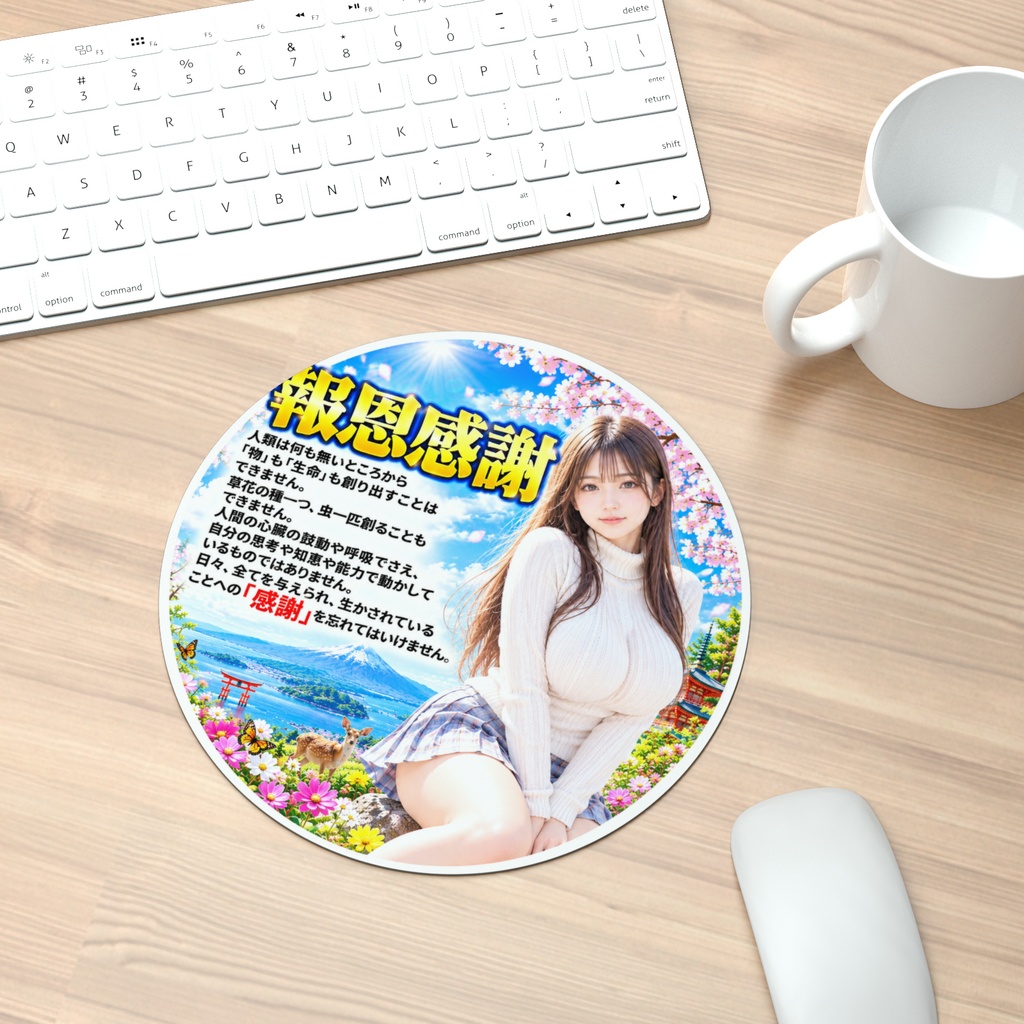 報恩感謝　マウスパッド丸型（HKMMM-041）