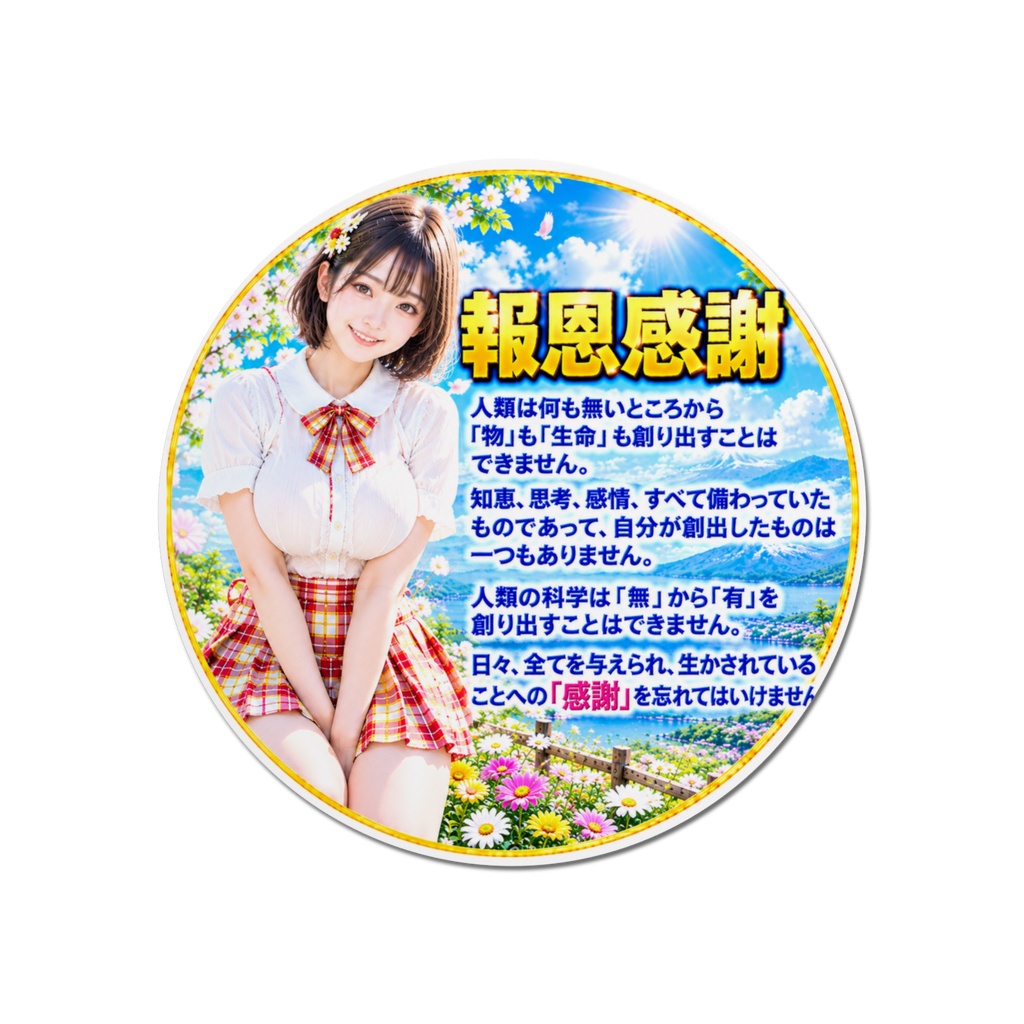 報恩感謝 マウスパッド丸型(HKMMM-042)