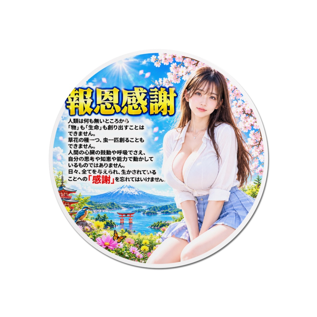 報恩感謝 マウスパッド丸型(HKMMM-043)