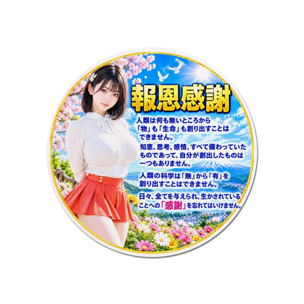 報恩感謝 マウスパッド丸型(HKMMM-044)