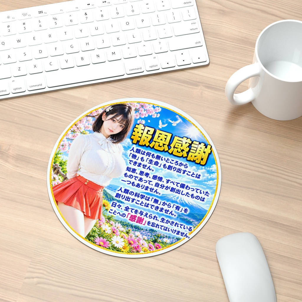 報恩感謝　マウスパッド丸型（HKMMM-044）