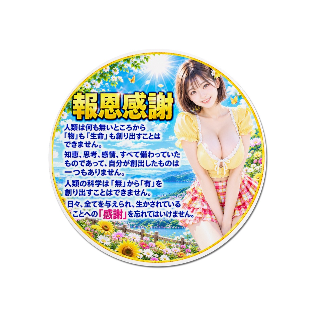 報恩感謝 マウスパッド丸型(HKMMM-045)