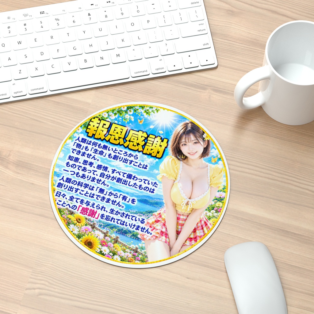 報恩感謝　マウスパッド丸型（HKMMM-045）