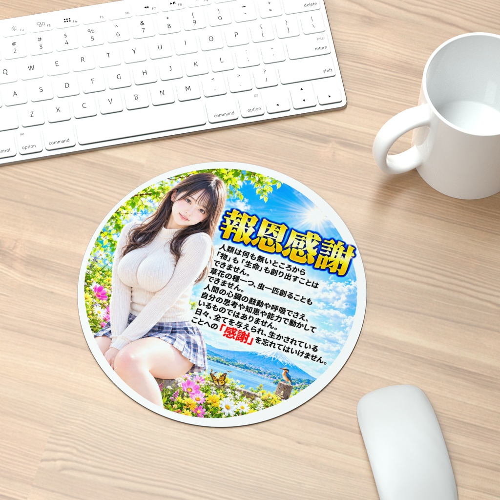 報恩感謝　マウスパッド丸型（HKMMM-046）