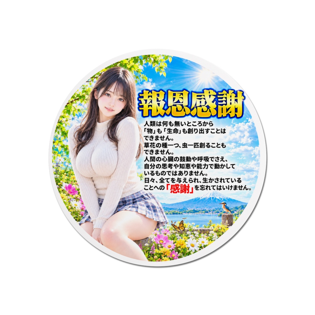 報恩感謝 マウスパッド丸型(HKMMM-046)