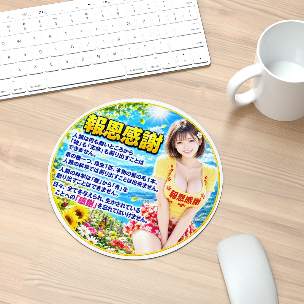 報恩感謝 マウスパッド丸型(HKMMM-047)