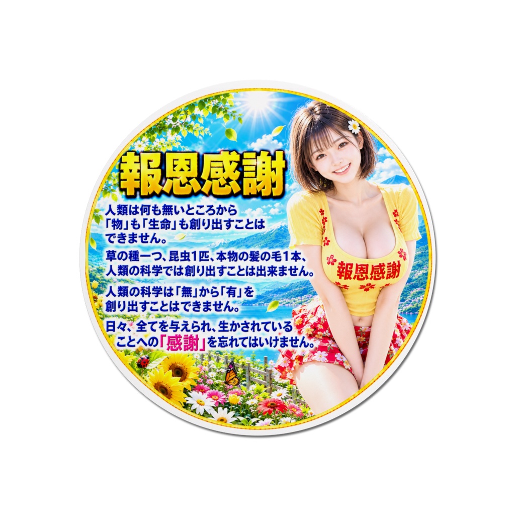 報恩感謝 マウスパッド丸型(HKMMM-047)