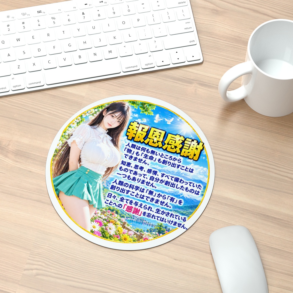 報恩感謝　マウスパッド丸型（HKMMM-048）