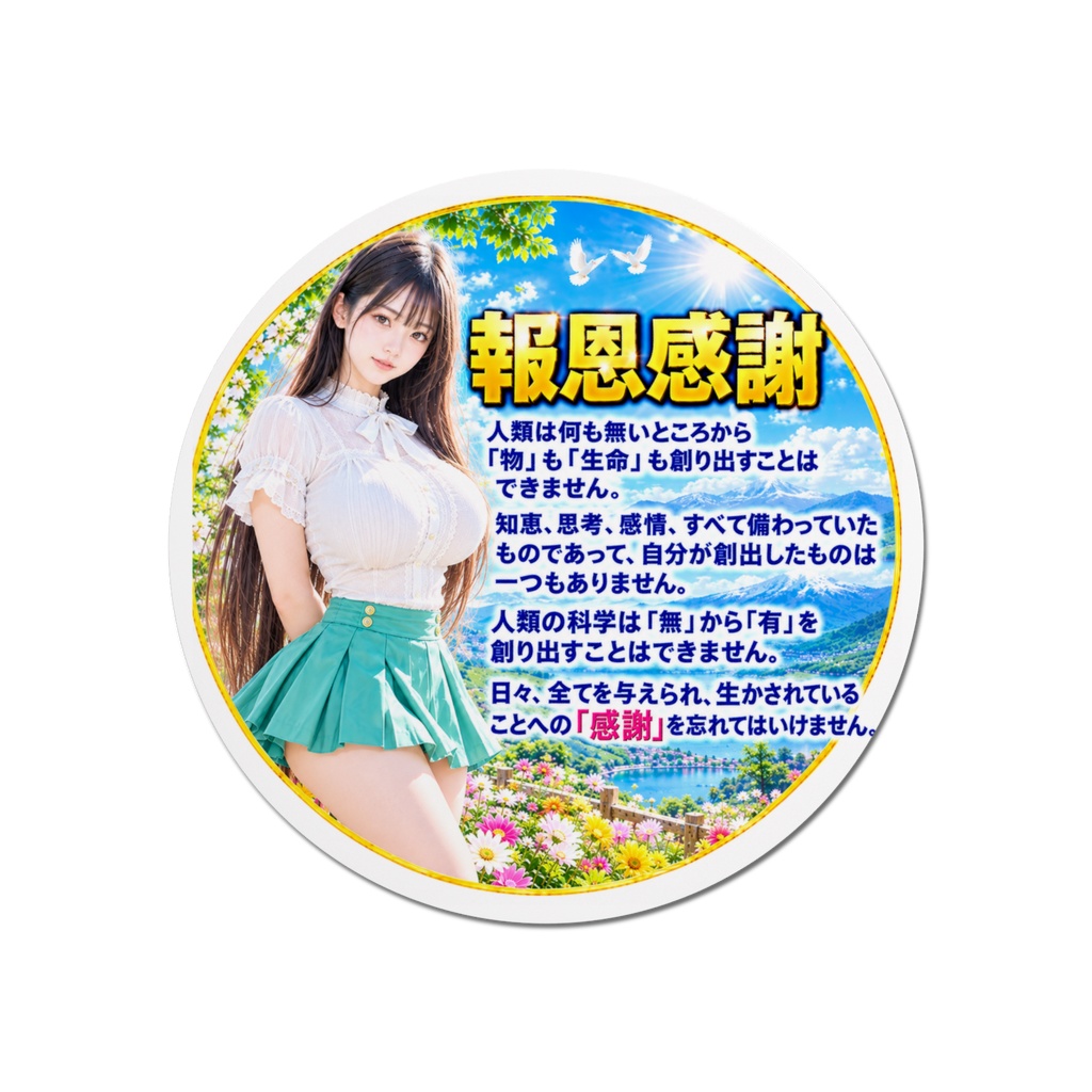 報恩感謝 マウスパッド丸型(HKMMM-048)