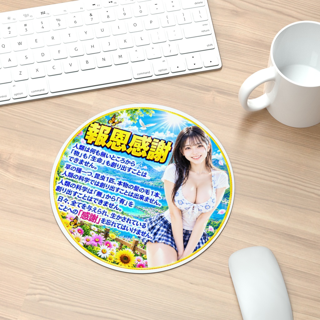 報恩感謝　マウスパッド丸型（HKMMM-049）