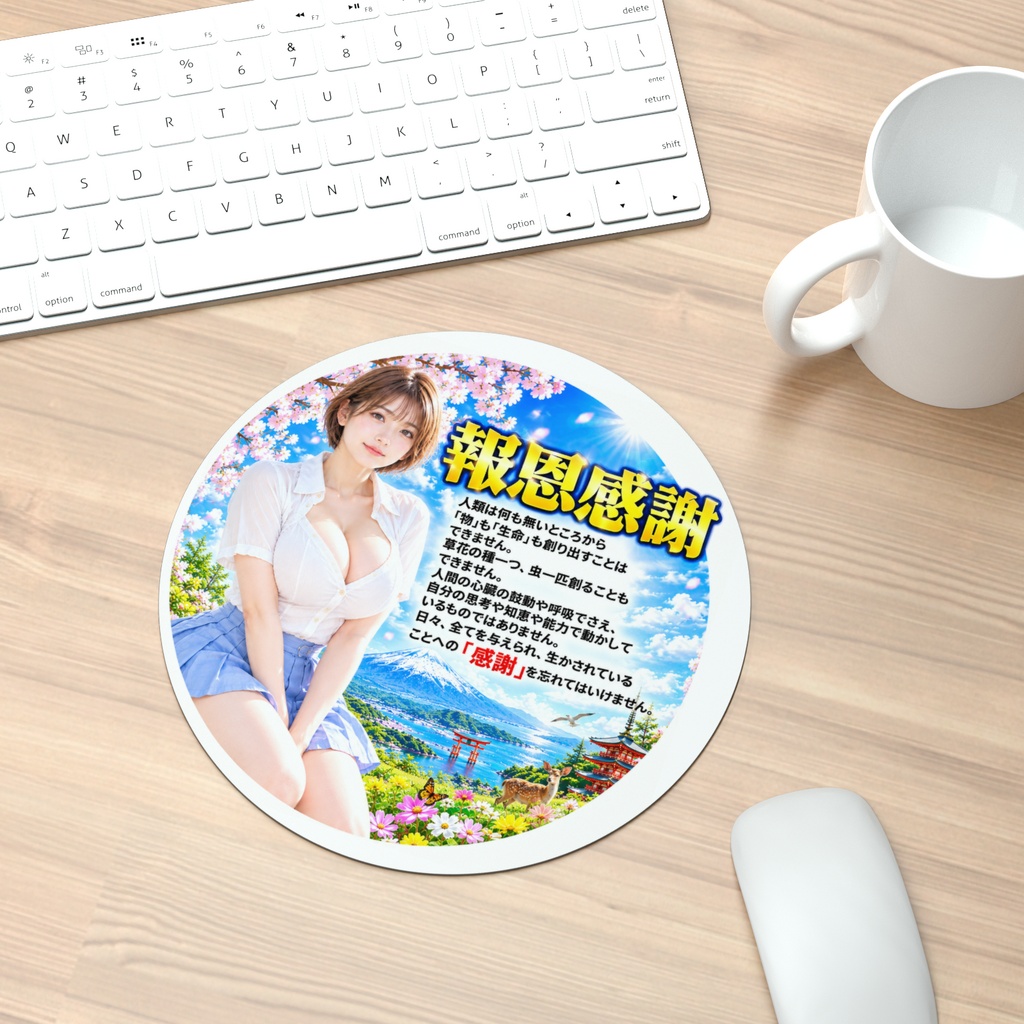 報恩感謝　マウスパッド丸型（HKMMM-050）