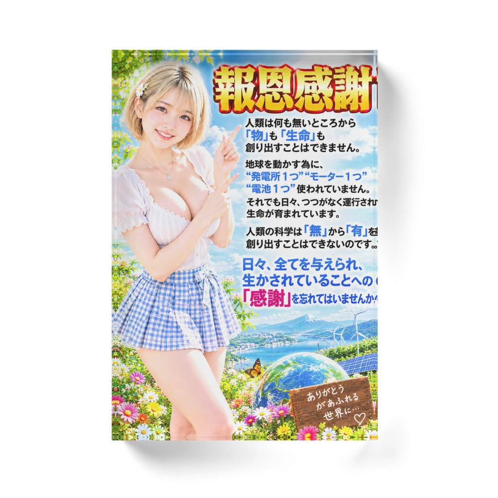 報恩感謝 アクリルブロック(ABHKM-012)