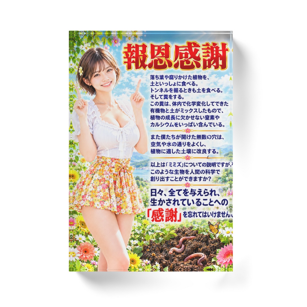 報恩感謝 アクリルブロック(ABHKM-022)