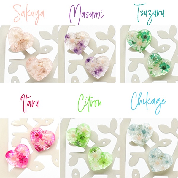 A3!/エースリー 春組イメージ フラワーレジン ハートピアス