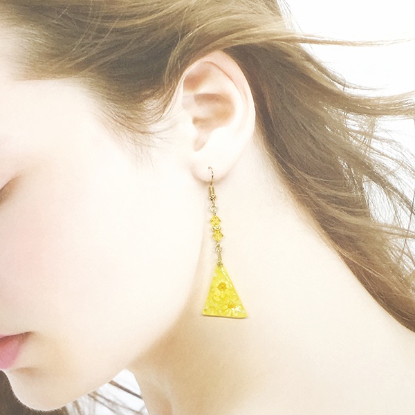 A3!/エースリー 夏組イメージさんかく フラワー レジンピアス イヤリング変更可能