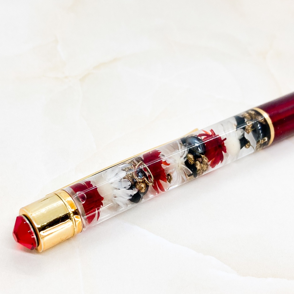 ツイステ イメージ ハーバリウム ボールペン 〜ハートの女王のお茶会