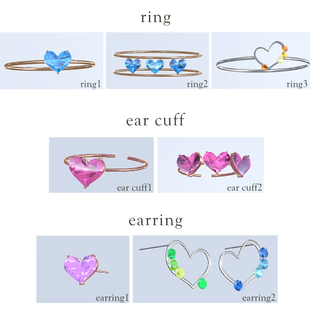 ハートのアクセサリー