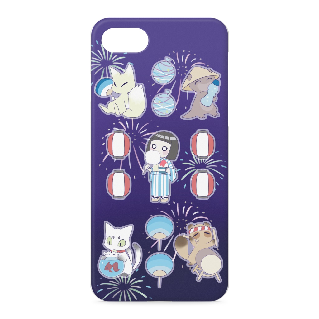 妖怪たちの夏祭り・iPhoneケース(iPhone7)
