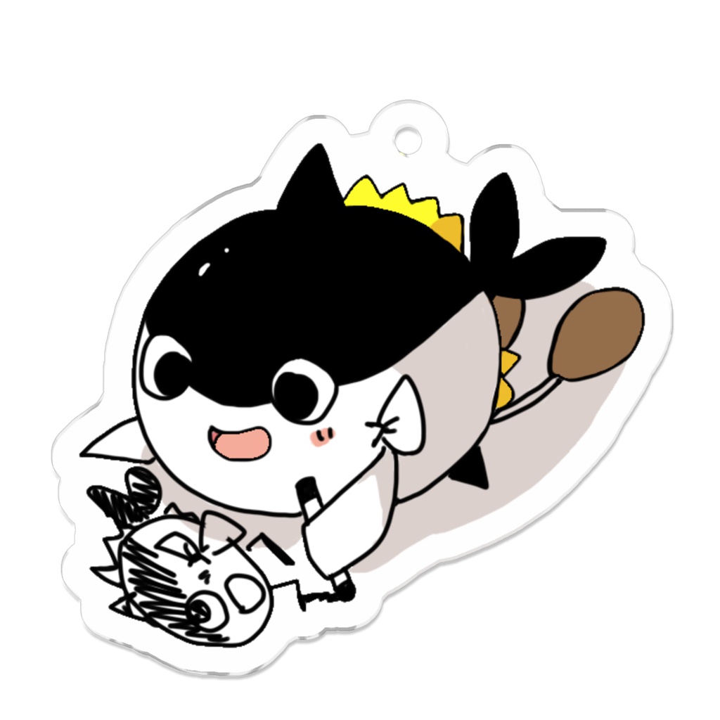 まぐろんアクリルキーホルダー【落書きまぐろん】