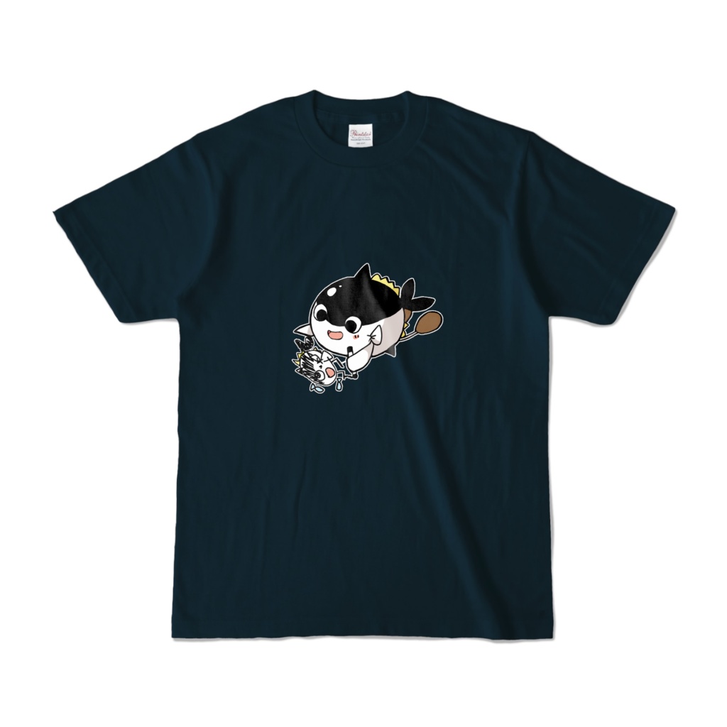 まぐろんTシャツ-ネイビー